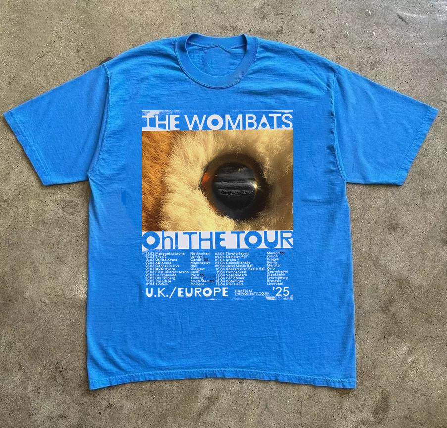 The Wombats band Oh The Tour EU UK Blue T Shirt  Unisex T-Shirt XXXL