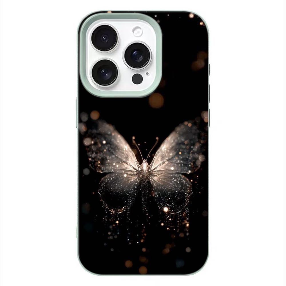 Beautiful Butterfly Phone Case For IPhone 17 16 E 12 15 14 13 11 Pro Max 14 Plus 17 Air Luxury Matte Soft Silicone Cover Case
