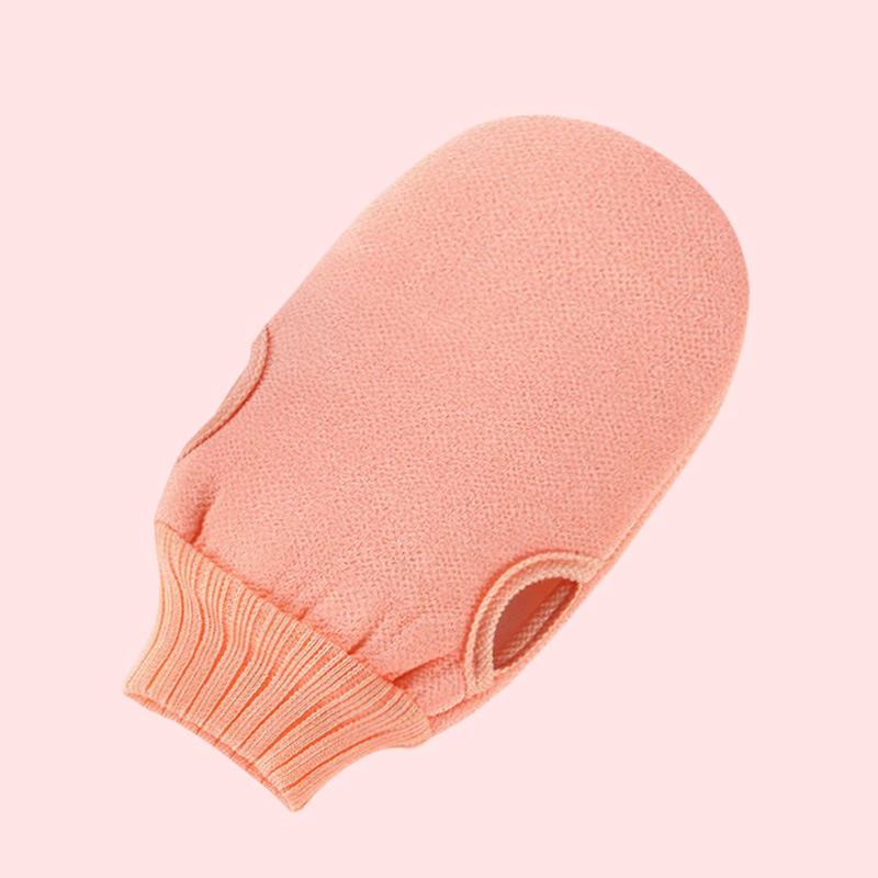 Bath Towel Strong Scrubbing Mud Bath Gloves Double-sided Back Rubbing and Bathing Towel Bath Wipe Exfoliating Bath Towel розовый
