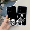 Skeleton Skull Transparent Phone Case for Motorola Moto G40 G04 G05 One Ace Action  Fusion + Plus Hyper Macro Vision Zoom
