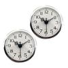 Miniature Quartzs Clock Insert 80mm Round Face Arabic Numerals Silver Trim Clock Head for Home and Office Crafting Use
