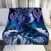 Cartoon Dragon Art Throw Blanket Super Soft Flannel Couch Cover Cozy Animal Pattern for Mattress Sheet