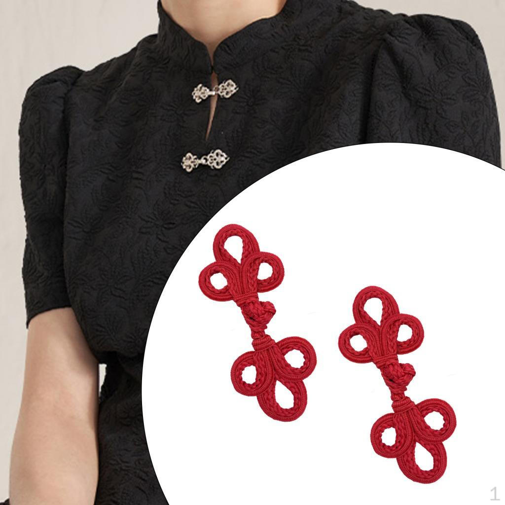 

Handcrafted Chinese Frog Buttons for Fashion Apparel червоний