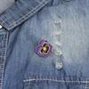 Spilla Smaltata Fiore Uomo Donna Spilla da Bavero Cappello di Jeans Distintivo per Abito Gioiello Decorazione