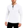 Men's Casual Solid Color Buckle Quick Dry Shoulder  Long Sleeved