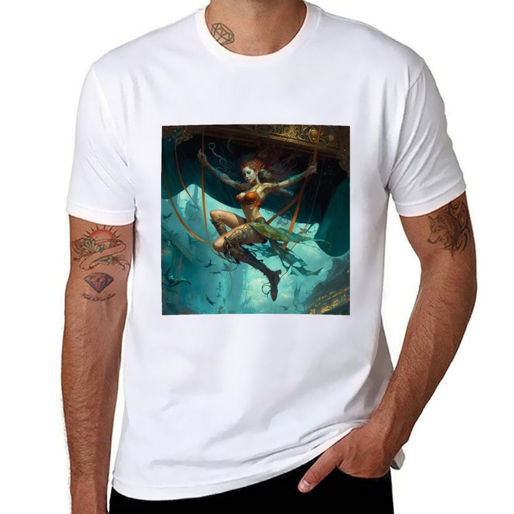 Fabric Dancer In The Rain Tshirt Trendy Print Short Sleeve Tshirt