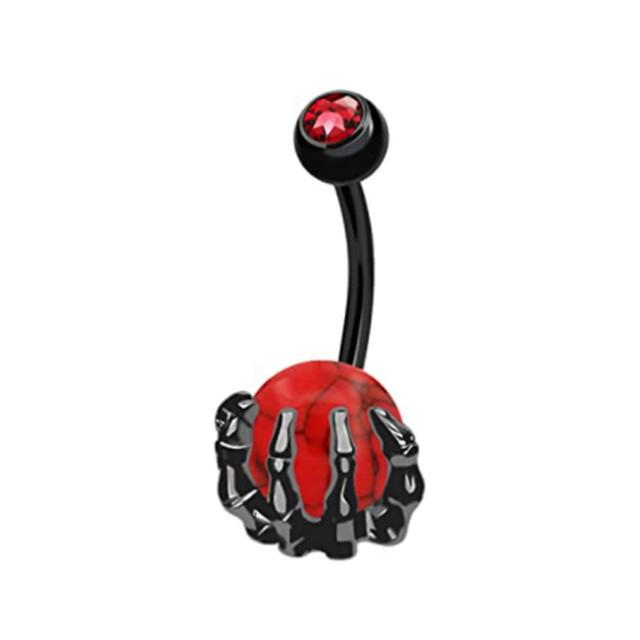 Anello Ombelico a Forma di Cuore Ornamento Goccia d'Acqua 14G Bilanciere Piercing Ombelico Pendente Belly Nombril Piercing Gioielli Donna