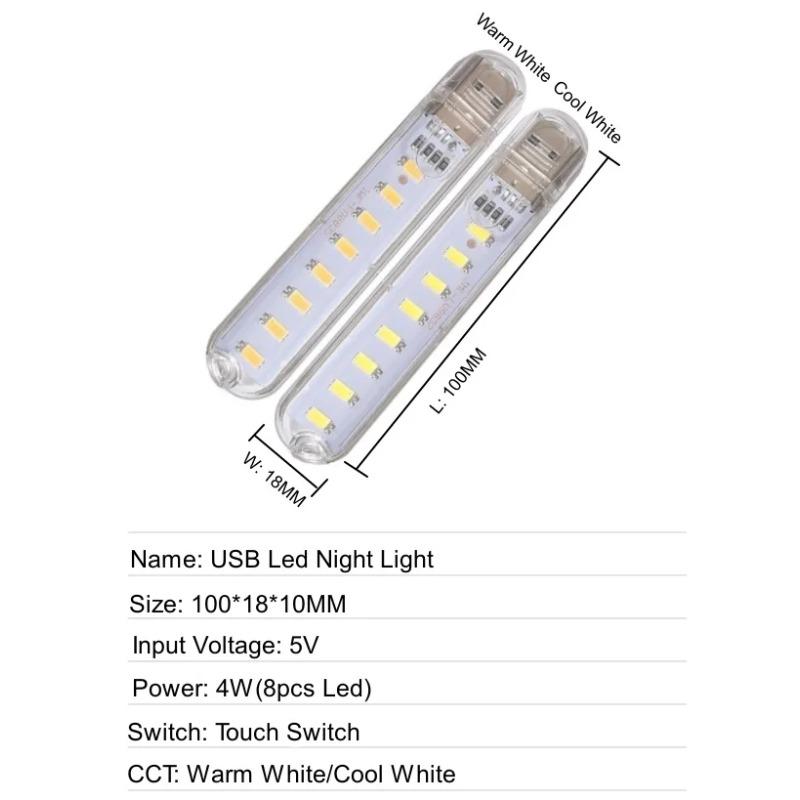 3-24 LEDs Mini Tragbare USB Bar Licht Touch Sensor Lichter Tisch Schreibtisch Lesen Nachttisch Lampe für Power Bank PC Laptop Nobook