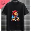 Funny Gamer Capybara Graphic Tshirt Cool Black Casual Tee With Fashion Glasses  Video Game Controller Design For All Seasons
