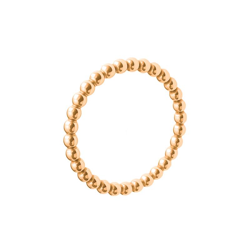 Star Trails Round Bead Ring: Trendy Cool Style for Women's Index Finger