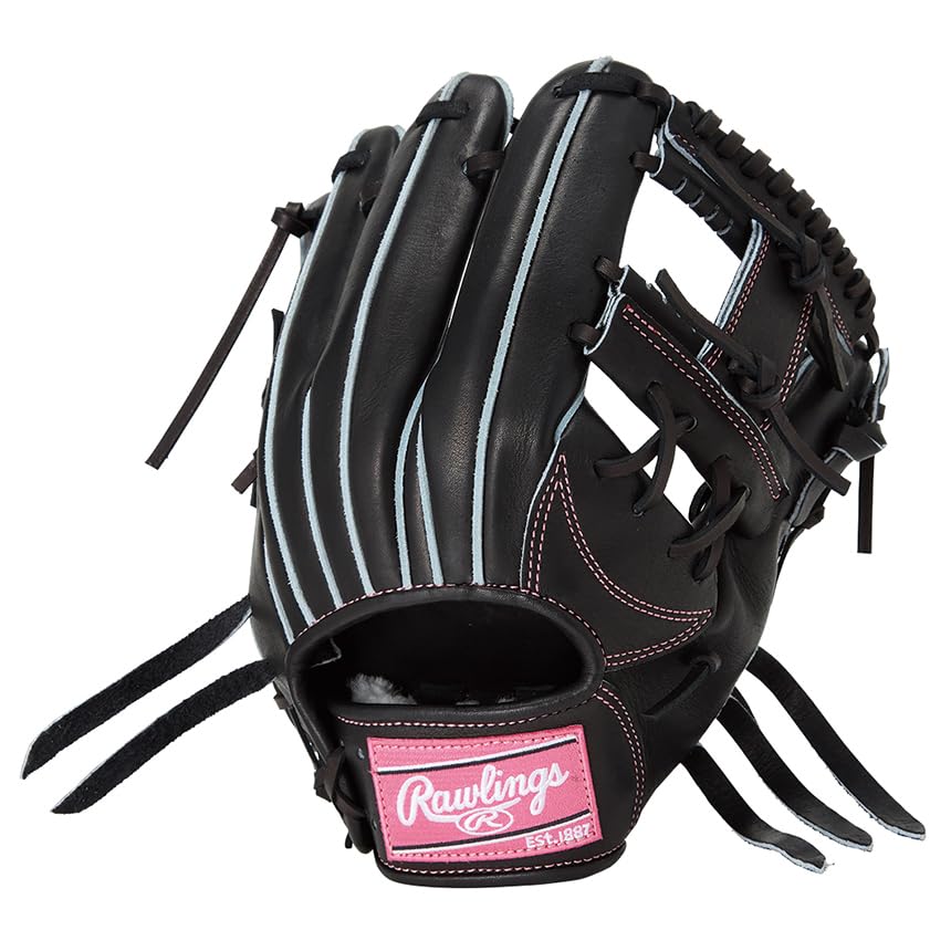 Rawlings JAPAN GH5FHJH52 Baseball Throw HOH® Glove, Hardball, Infielder's, Black, 11.25 Inches, Right-Handed