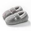 Men's and Women's Thickened Cotton Slippers: Fleece-Lined, Heel-Covering, Warm Indoor Shoes for Winter.