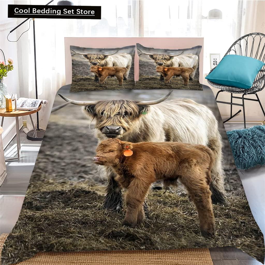 Funny Sheep King Queen Bedding Set Kids Farm Animal Duvet Cover White Little Lamb Comforter Cover 2/3pcs Polyester Quilt Cover