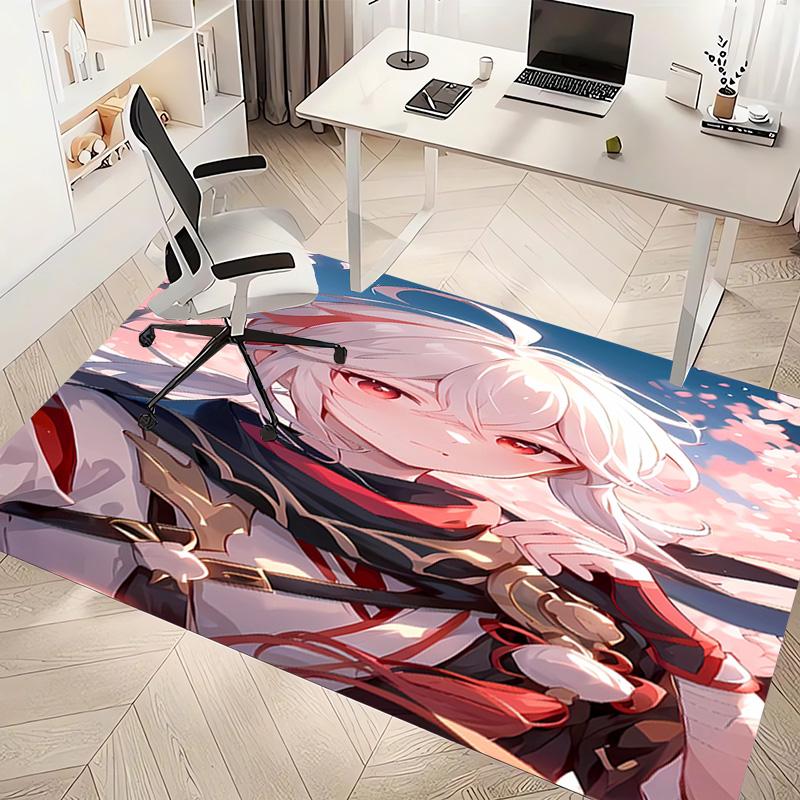 1pc Genshin Impact characters6 Print Area Rug - Soft, Washable Non-Slip Indoor Mat, Living Room, Home Office Decorative Rug,Office Decorative