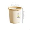 Trash Can, Large Capacity, Press Ring, Modern Living Room, Kitchen, Bathroom, Office Cream White 1