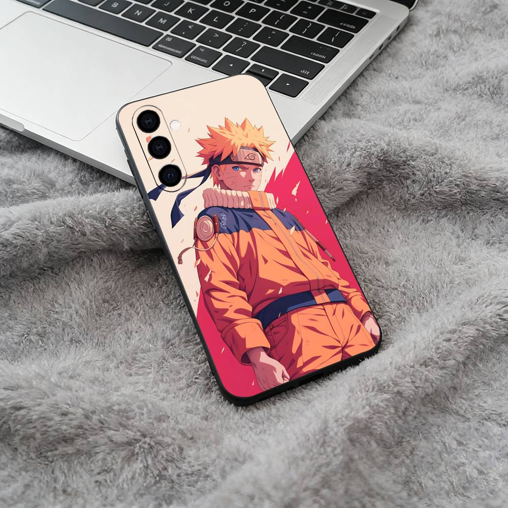 Hot anime-N-Naruto-Hokage Soft Silicone phone Case for Samsung Galaxy A73/A71/A72/A70/A53/A52/A51 - Black