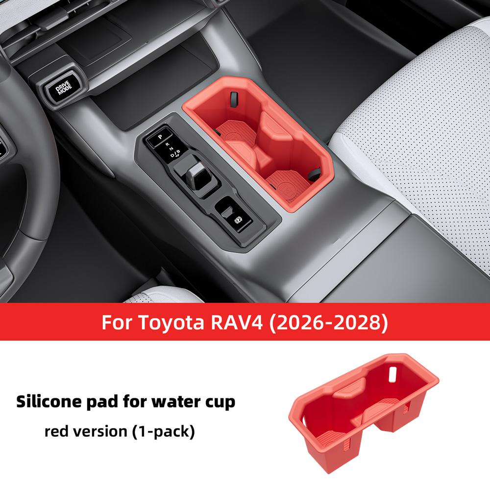4pcs For Toyota RAV4 2026 2027 2028 Silicone Door Handle Storage Tray Box Car Door Inner Handle Pocket Organizer Accessories