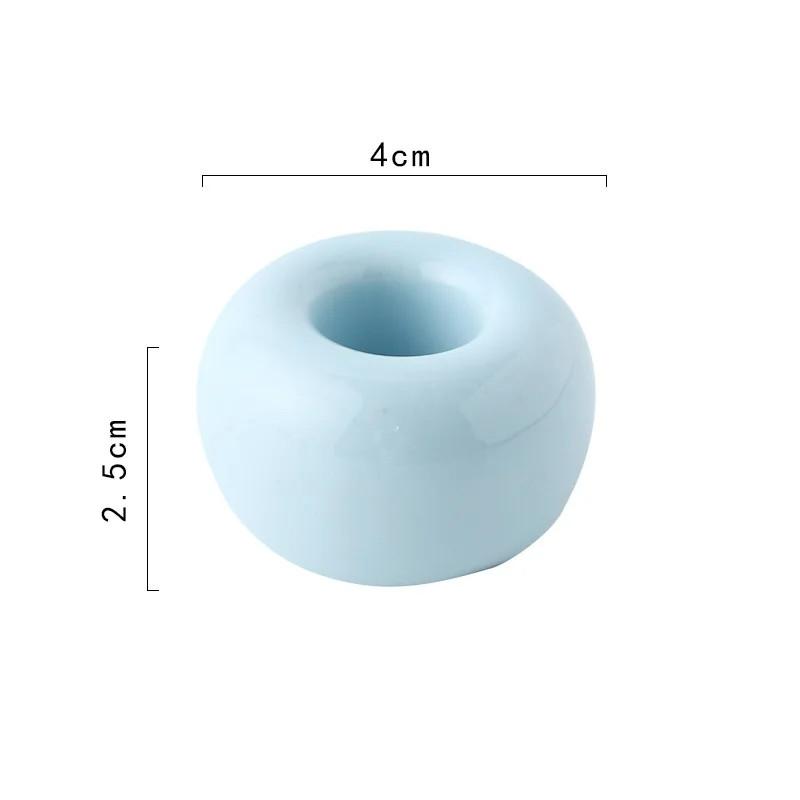 Kreatywny łazienkowy ceramiczny uchwyt na szczoteczki do zębów przenośny Mini Macaron Colors stojak na szczotki półka podstawa rama regał magazynowy narzędzie łazienkowe