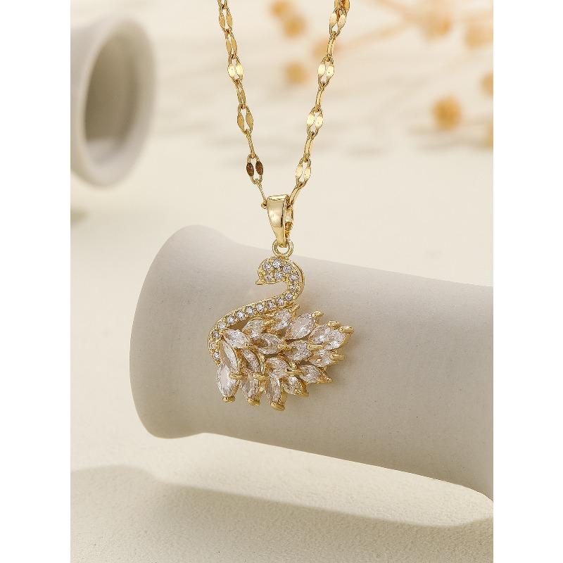 New Pendant Color Gradient Necklace Chain Four Seasons Forest Collarbone Chain