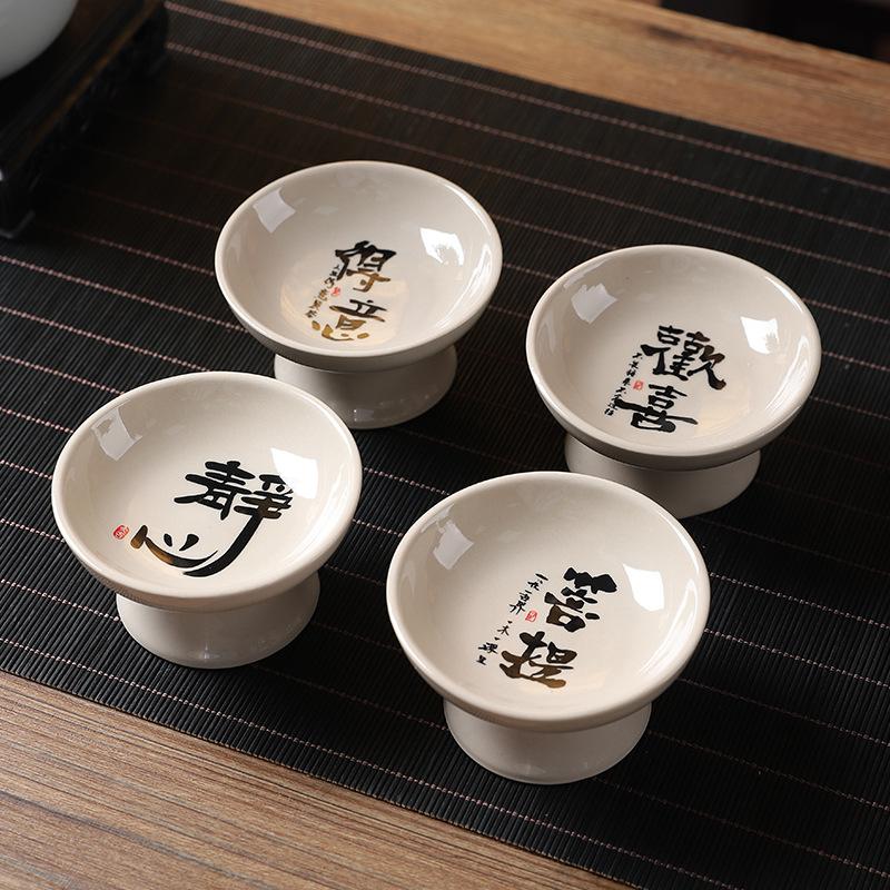 Chinese Mini Tea Fruit Bowl Snacks Cakes Dessert Fruit Plates Ceramic Tray Dried Fruit Plate Hotel Kitchen Dinner Table Decor