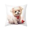 40/45/50Cm Cute Pet Dog Printed Cushion Cover For Sofa Valentine'S Day Love Animal Pillow Cover Home Decor Waist Pillowcase