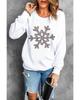 Azura Exchange Leopard Snowflake Pullover Sweatshirt