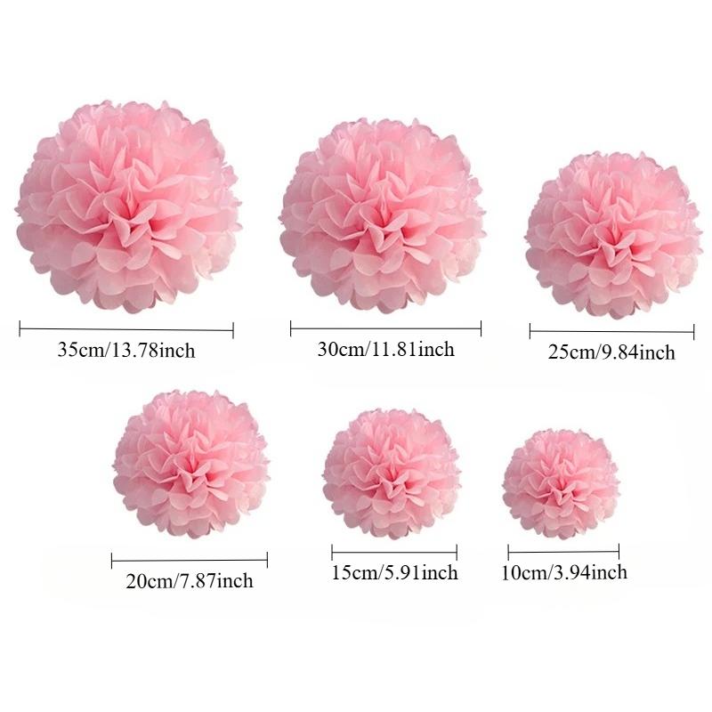 10 Pezzi 10cm Pompon Carta Velina Pom Pon Poms Palline Fiore per Decorazione Matrimonio Stanza Forniture Festa Fai da Te Fiori di Carta Bianchi da Appendere