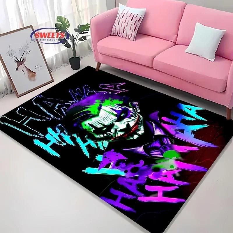 Cartoon Joker Muster Lustiger Bedruckter Teppich Wohnzimmer Schlafzimmer Küche Badezimmer Flur Teppich Heimdekoration Rutschfeste Fußmatten