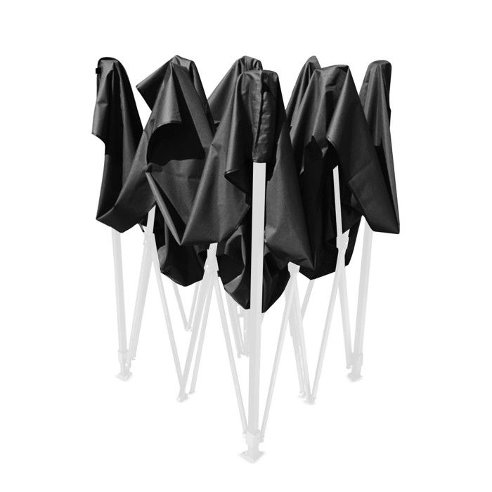 Toit de remplacement Tourtecs 3x3 m - Pavillon/Tonnelle noir Oxford 800D, imperméable