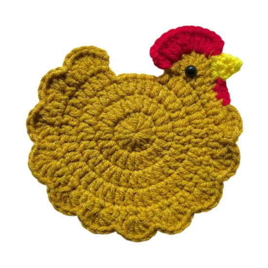 Handmade Crochet Flower Coaster Heat-Resistant Cup Mat for Mugs Glasses Soft Non-Slip Absorbent Table Protector Mat Cute Kitchen Desk
