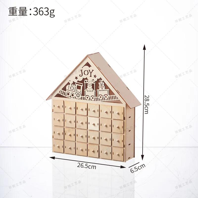 Beliebte Weihnachtsdekorationen Weihnachtsmann Haus Beleuchtung Tisch Heimdekorationen Weihnachten Holz Kalender Häuser