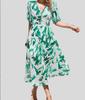 Abito stampato con scollo a V e vita stretta - Moda Primavera/Estate per Donna