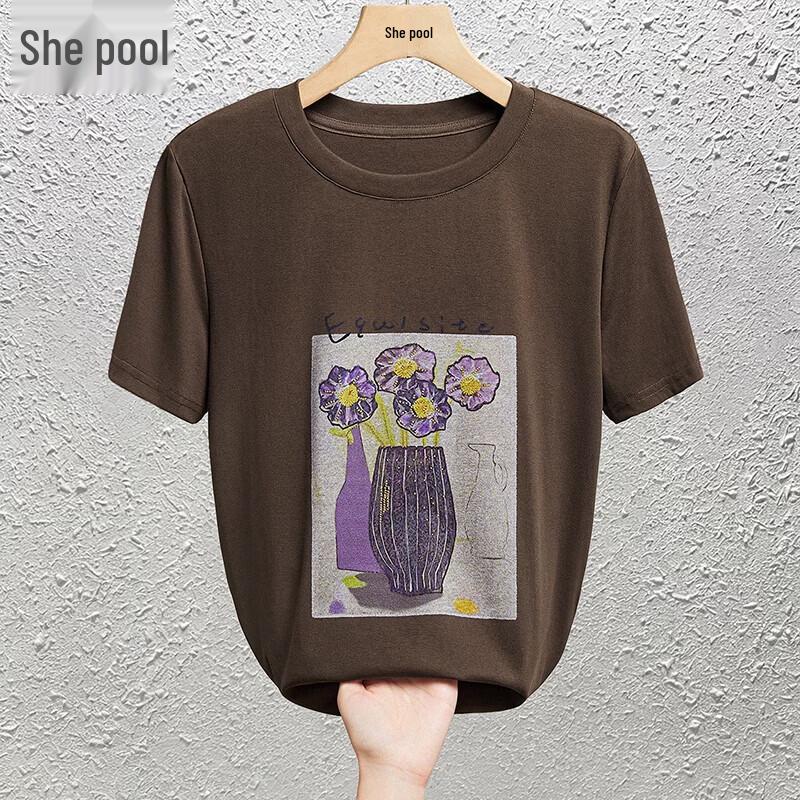 Women s Printed Loose Fit Short Sleeve T-Shirt S