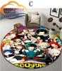 Cartoon My Hero Academia patternCarpet Round Carpet Home Decor Anti-slip  Area Rug {Customize Your Picture}