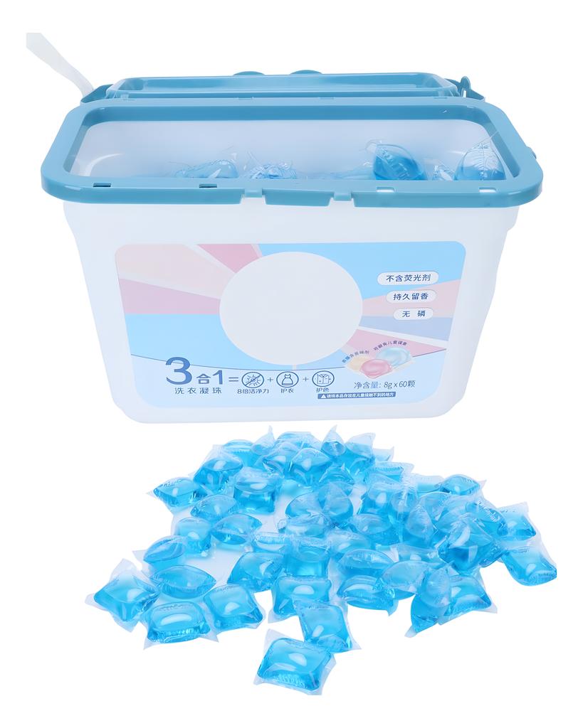 60 STÜCKE 8g Wäsche Waschen Reinigung Perlen Kapseln Reise Waschen Reinigung SuppliesBlue