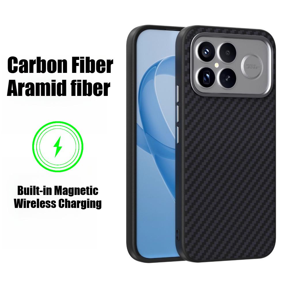 

Преміальний магнітний чохол з арамідного вуглеволокна для Xiaomi POCO F8 Pro F8 Ultra Бездротова зарядка Матовий на дотик Протиударний чохол POCO F8 Pro бежевий