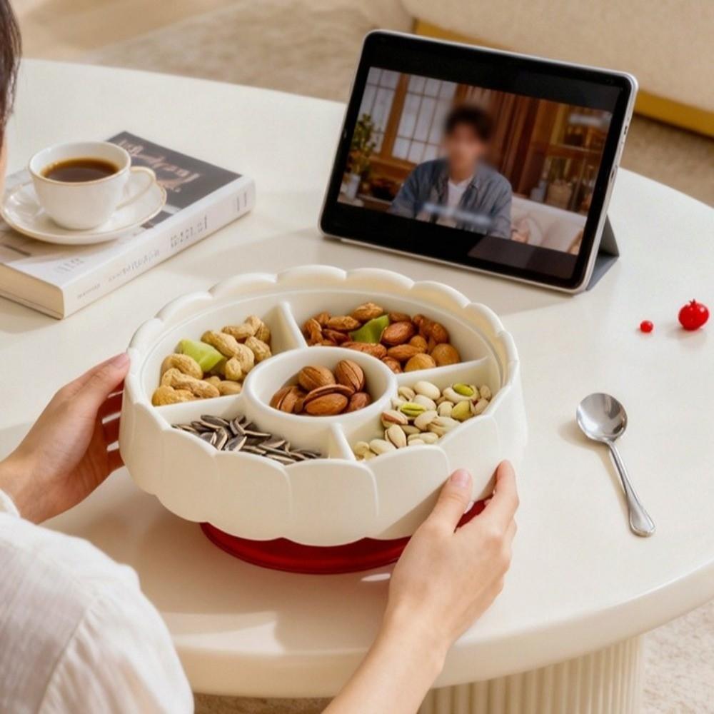 Red New Year Snack Storage Box with Lid Candy Box Snack Serving Tray  Chinese New Year