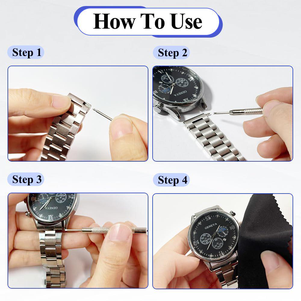 23-Piece Watch Repair Kit: Disassembly, Replacement & Strap Removal Tools with Spring Bar Tool