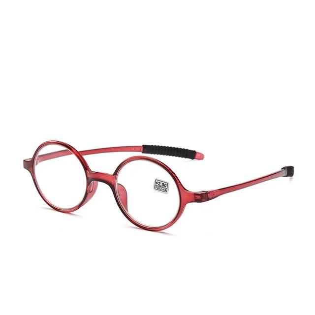 High-Definition Resin Lens Presbyopic Eyewear New Round Reading Glasses Multi-Color Circular Soft Pc Frame Hyperopia Glasses