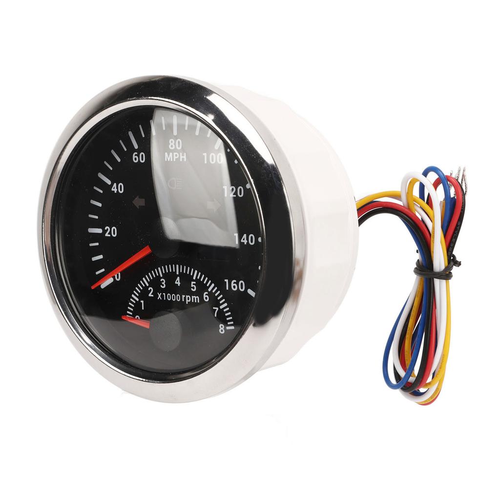 GPS Speedometer With Tachometer 8000RPM  9 To 32V IP67 Waterproof 0 To 160MPH Red Backlight Accurate for Boat ATV