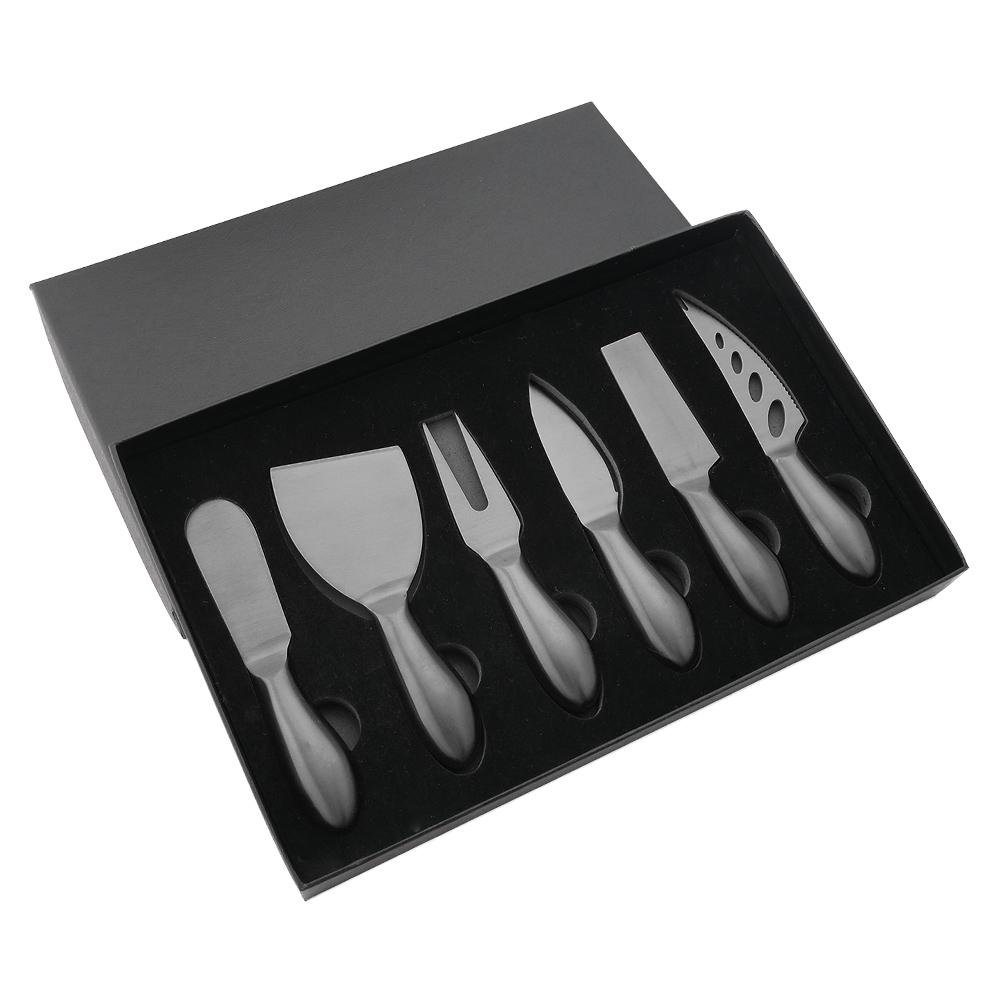 Rainbow 7Pcs Cheese Knife Set Stainless Steel Butter Spreader Cheese Cutter Slicer Fork Kitchen Useful Breakfast Cooking Tools