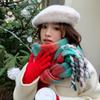 Christmas scarf winter women's high-end sense new versatile student green red scarf men's new gift