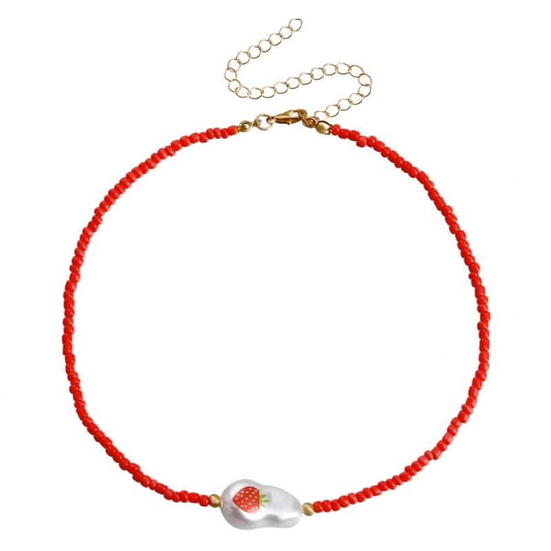 

Baroque Simulated Pearls Necklace Short Clavicle Chain Necklace Bohemia Jewelry Dainty Clavicle Chain for Women Girl 1