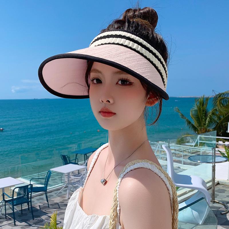 

Новая шляпа от солнца с широкими полями типа заколки, шляпа-цилиндр с открытым верхом, летняя шляпа для женщин, защита от солнца, шляпа от солнца для активного отдыха, путешествий, велоспорта One Size