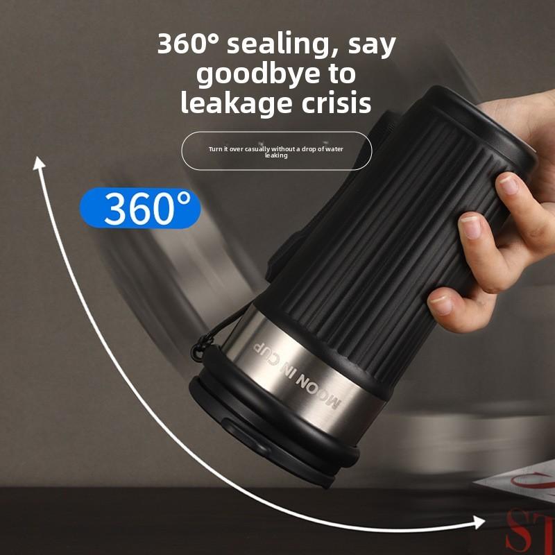 Modern Double Wall Insulated Coffee Mug With Straws For Home Office Use