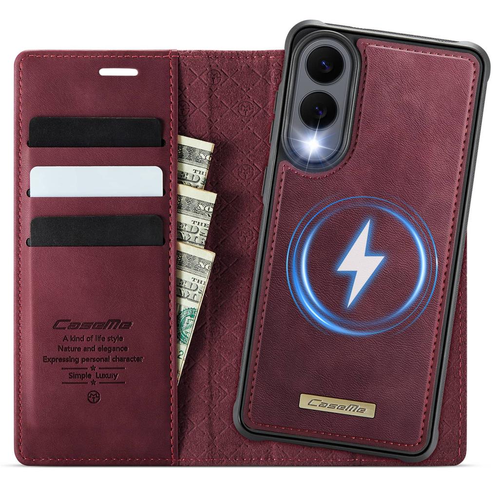 For Samsung Galaxy S25 S24 S23 S22 S21 S20 Ultra Detachable Wallet Case Compatible with Magsafe, 2-in-1 PU Leather Flip Cover