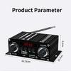 HY 302 12V Digital Amplifier For Home Car Auditory With USB TF Playing BT5.0 FM Radio