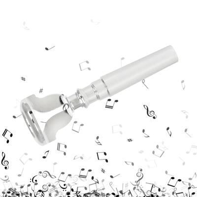 Durable Brass Trumpet Mouthpiece Replacement Silver Plated Trumpet Mouthpiece for Beginners and Professional Player