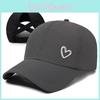 Cap Womens Baseball With Breathable And Cross Design Love Heart Embroidery