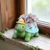 1 cute turtle flowerpot, fun home windowsill animal shaped flowerpot, hand-painted resin handicraft